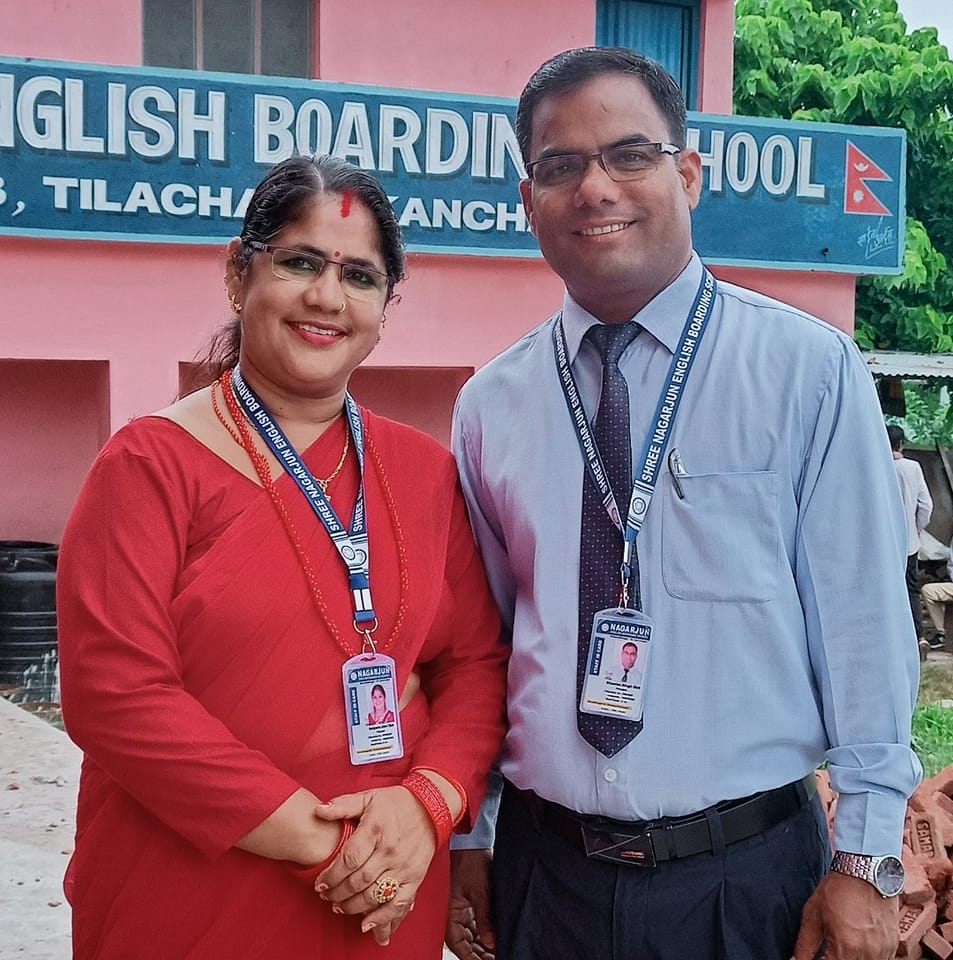 Founder of Shree Nagarjun English Boarding School sharing a message with the school community